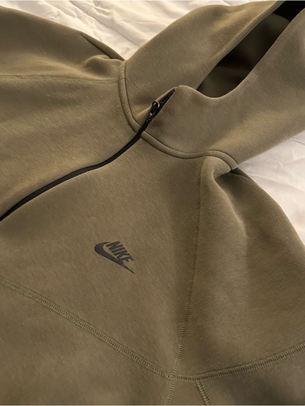 Nike Tech Fleece Windrunner Full-Zip Jacket | Men’s 2XLT | Olive Green - Picture 2 of 4